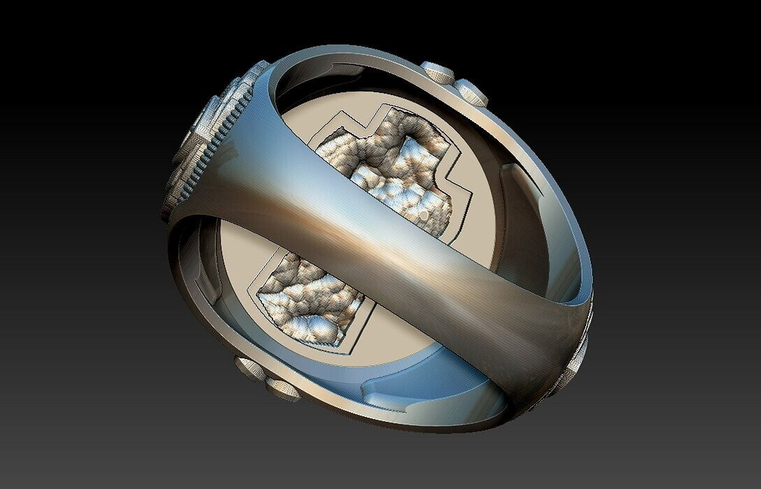 St Michael Archangel Ring 925 Sterling Silver San Miguel Amulet Men Gift US5~ 15