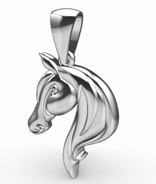 925 Sterling Silver Horse Head Pendant Necklace Animal Lover Gift Horse Pendant