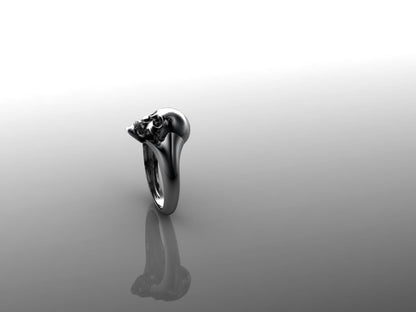 Handmade Silver Skull Ring Gothic Biker Punk US5-15 Unisex Handmade Skull Ring