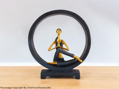 Resin Yoga Lady Showpiece for Home & Office Decor Elegant Tabletop Ornament