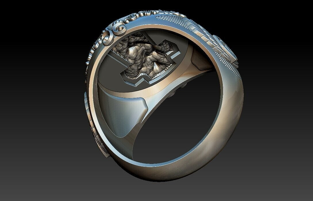 St Michael Archangel Ring 925 Sterling Silver San Miguel Amulet Men Gift US5~ 15