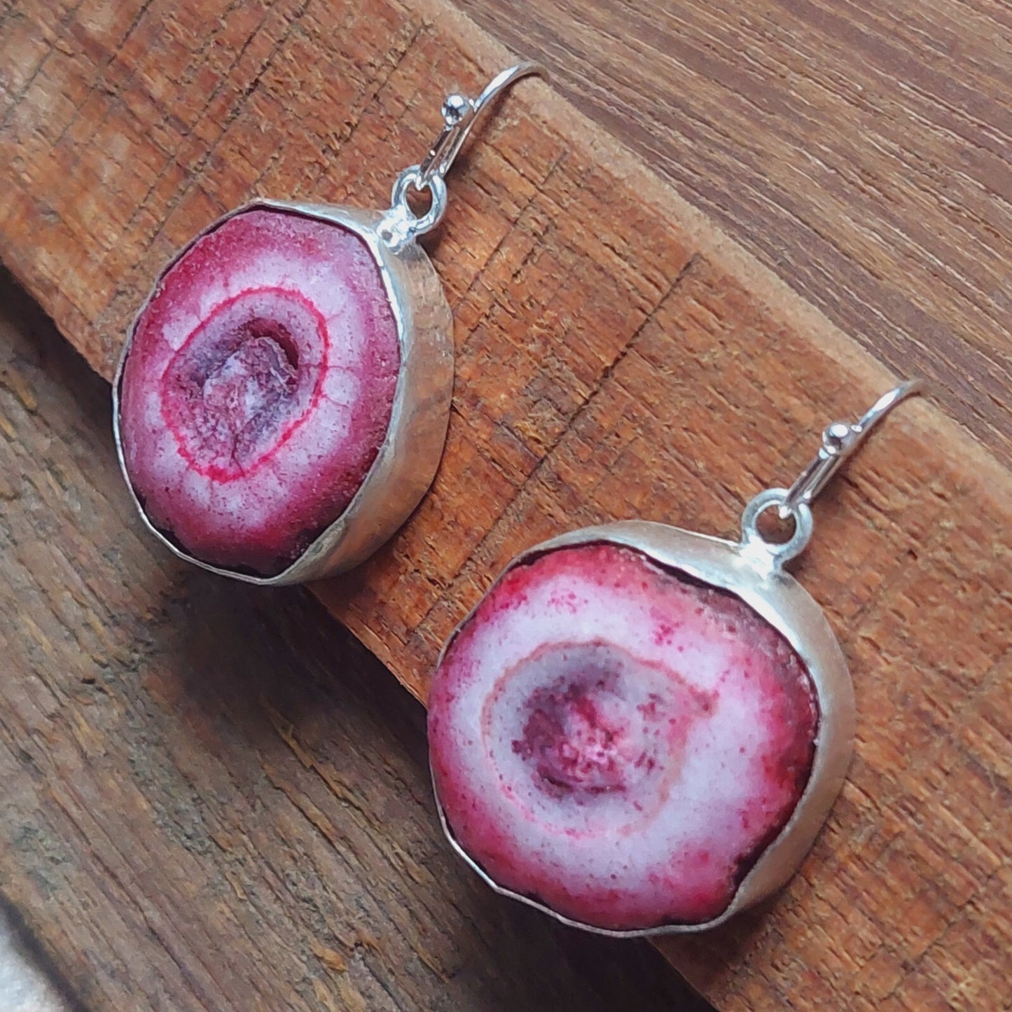 Pink Solar Quartz Gemstone 925sterling Silver Jewelry Earrings,Gift For Love/Mom