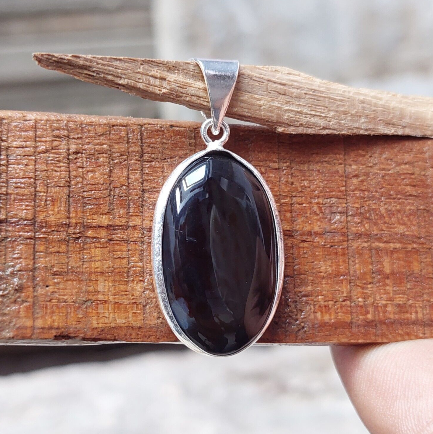 Unique Brown Agate 925 Sterling Silver Gemstone Pendant Jewelry Girls Pendant