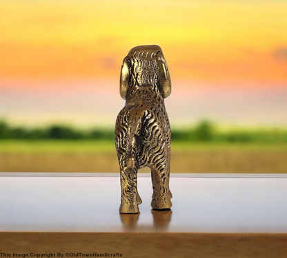 Handcrafted Brass Dog Showpiece for Home Office Decor Dog Collectible Gift Item