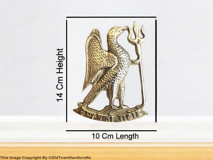 Brass Ran Banka Rathore Eagle Holding Trishul Wall Hanging Decor