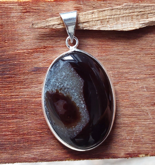 Beautiful Banded Agate Handmade 925 Sterling Silver Pendant,Jewelry Necklace