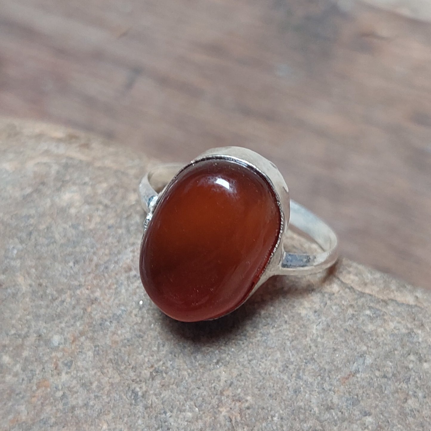 925 Sterling Silver Red Gemstone Carnelian Ring,Oval Red Carnelian Ring