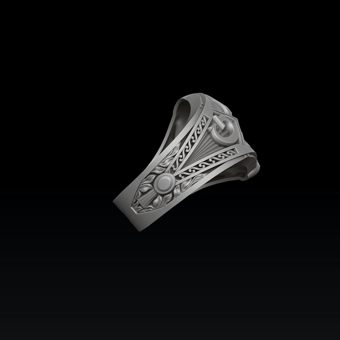 MENDEL Goth 925 Sterling Silver Masonic Skull Ring US5-15 Handmade Punk Biker