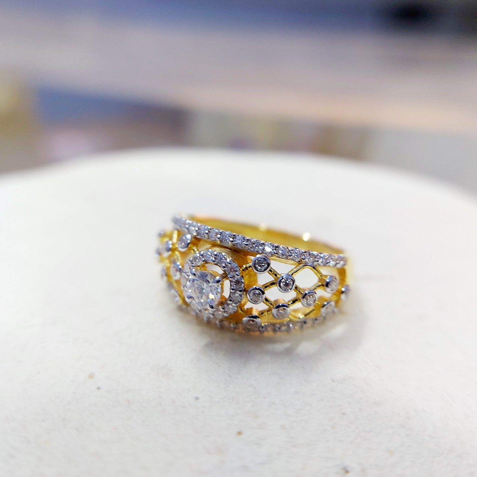 Lab Moissanite Engagement Ring Huge Solitaire Halo Anniversary Gift Ring Us5~15