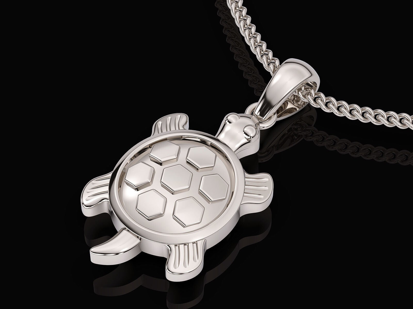 Tortoise Necklace 925 Sterling Silver Turtle Pendant Jewelry Gift For Women Men
