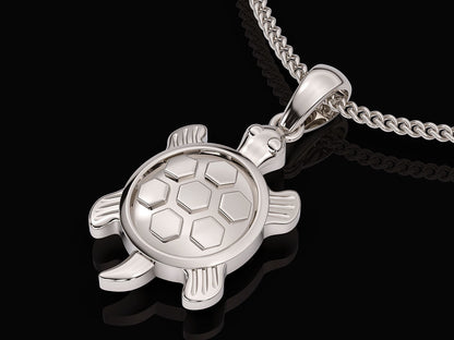 Tortoise Necklace 925 Sterling Silver Turtle Pendant Jewelry Gift For Women Men