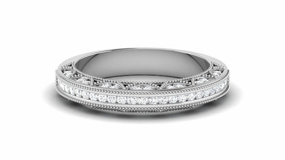925 Silver CZ Round Cut Eternity Engagement Wedding Band Ring Women Gift US5~ 15