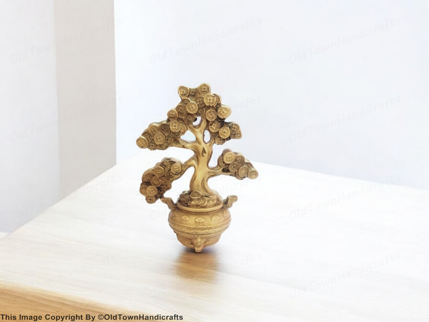 Vastu Feng Shui Lucky Money Coin Tree for Wealth Success Good Luck Home Office