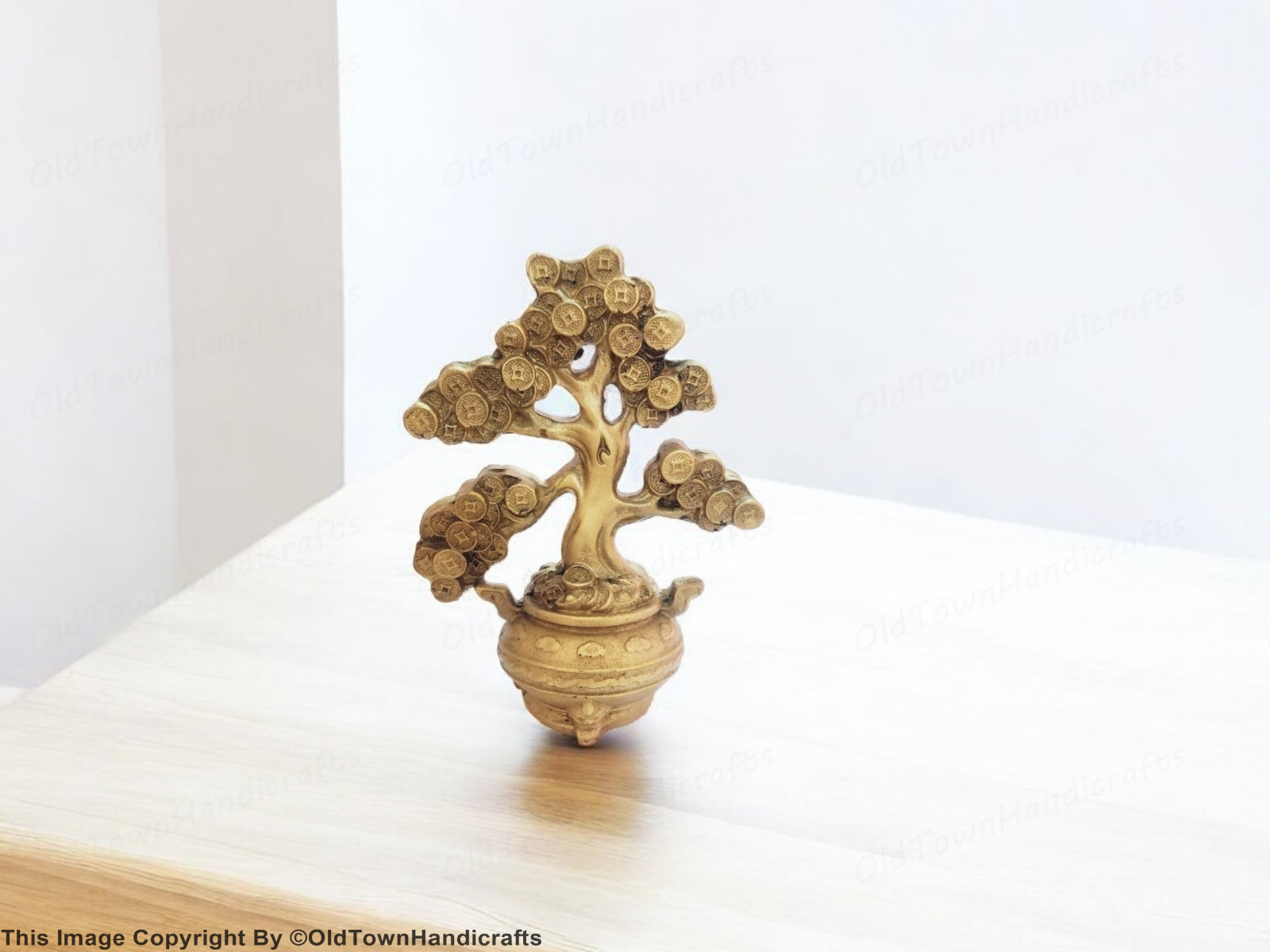 Vastu Feng Shui Lucky Money Coin Tree for Wealth Success Good Luck Home Office