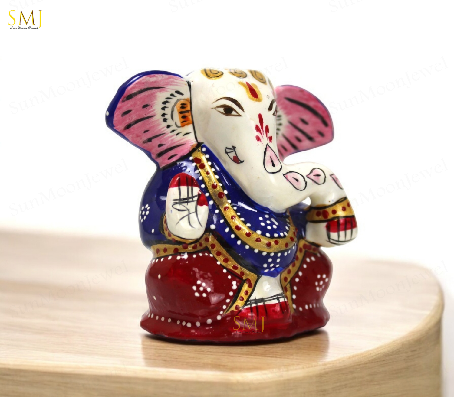 Modern Ganesh Statue Hand Painted Hindu Modern Ganesh God For Wealth Luck gift