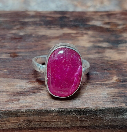 Oval Pink Jade Gemstone 925 Silver Plated Ring,Handmade Jewelry,Promise Ring