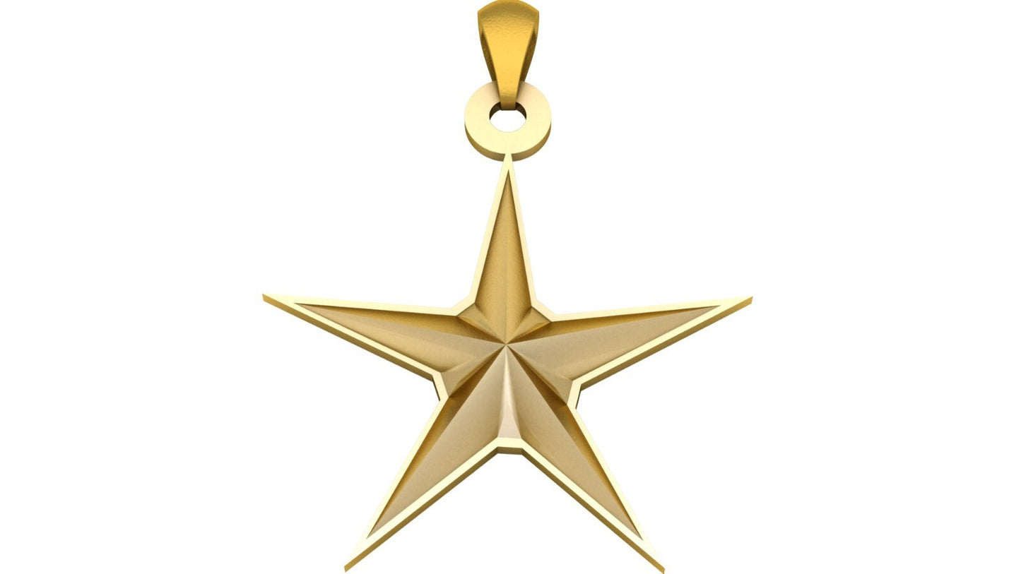 Simple Star Pendant Brass Men Women Fashion Jewelry Gift Star of David Necklace