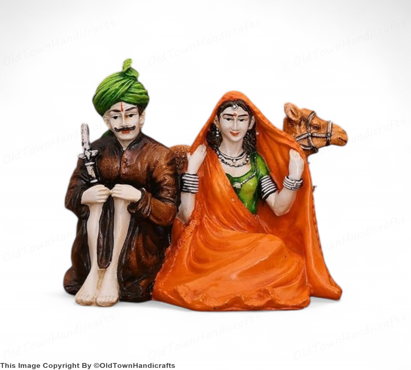 Rajasthani Handicrafts Love Couple Showpiece Decor Statue Ideal for Gifts Home