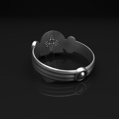 Dark Skull Ring 925 Silver Handmade Unique Bold Large Head Biker Ring Men US5~15