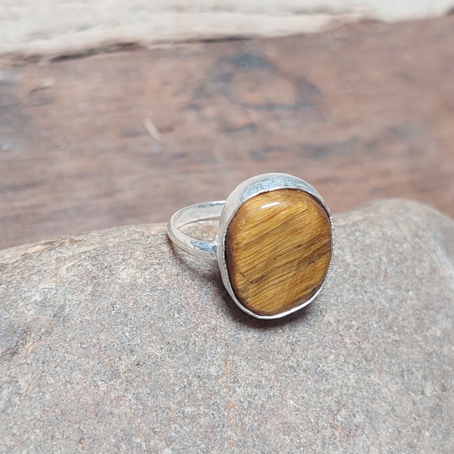 925 Sterling Silver Oval Tiger Eye Ring,Promise Ring,Anniversary Ring For Women