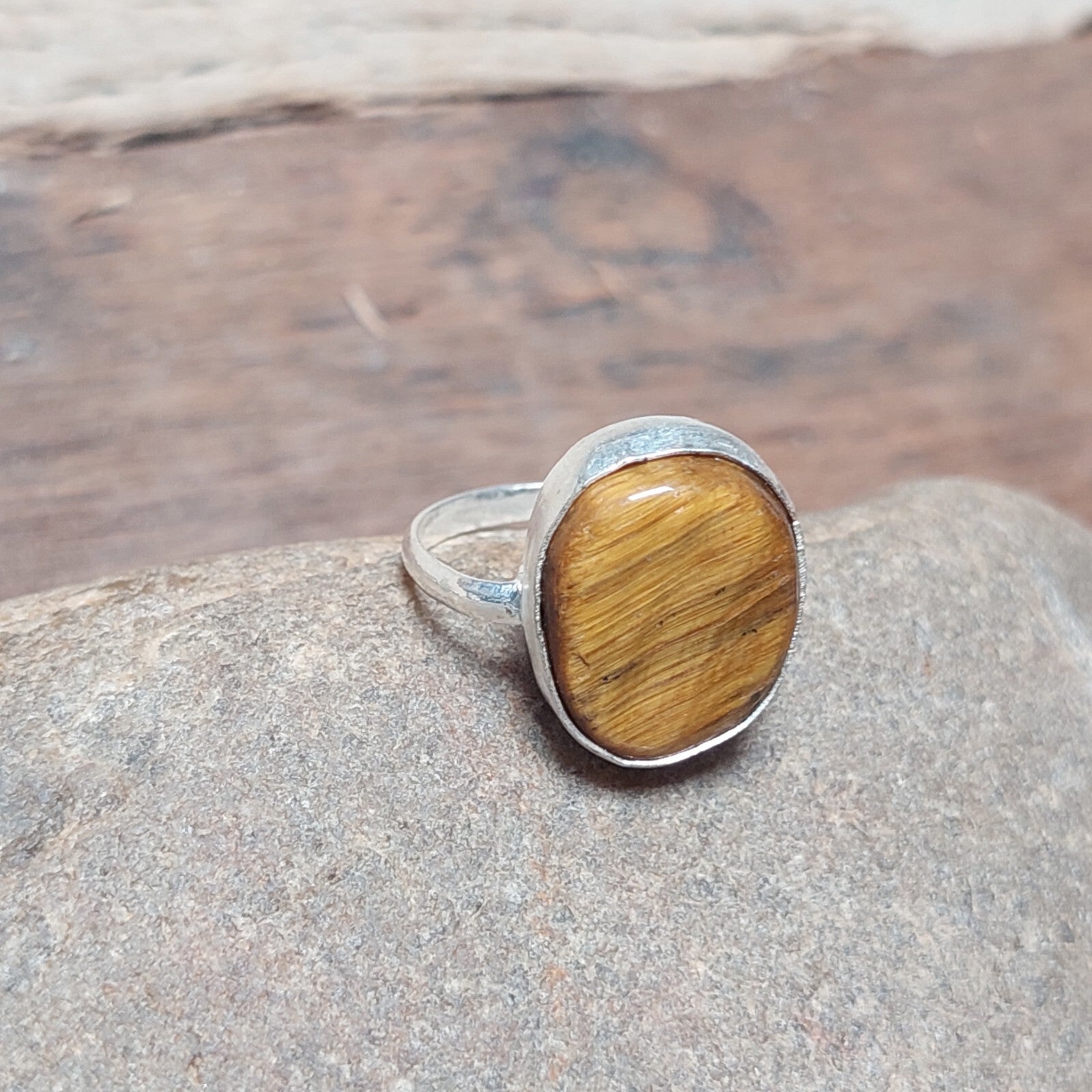 925 Sterling Silver Oval Tiger Eye Ring,Promise Ring,Anniversary Ring For Women
