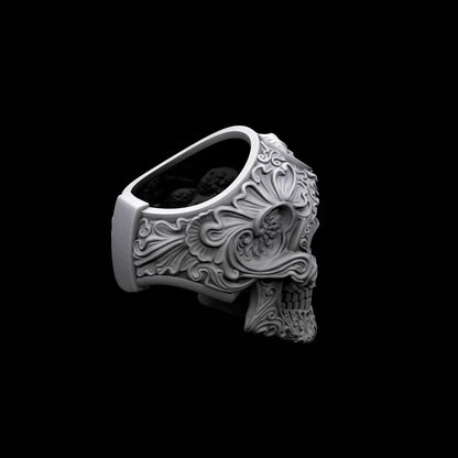 Skull Ring 925 Sterling Silver Modern Design Handmade Large Statement US5~ 15