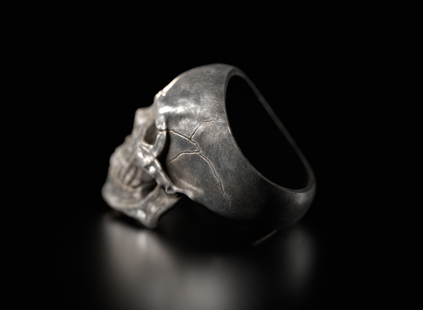 Skull Ring Silver Skull Ring Solid Gothic Biker Ring For Men Wedding Ring US5~15