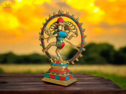 Brass Nataraja Statue Nataraj Dancing Shiva Idol Divine Brass Showpiece Gift