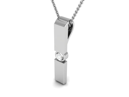 925 Sterling Silver Round Cut Solitaire CZ Pendant Gift For Him Family Necklace