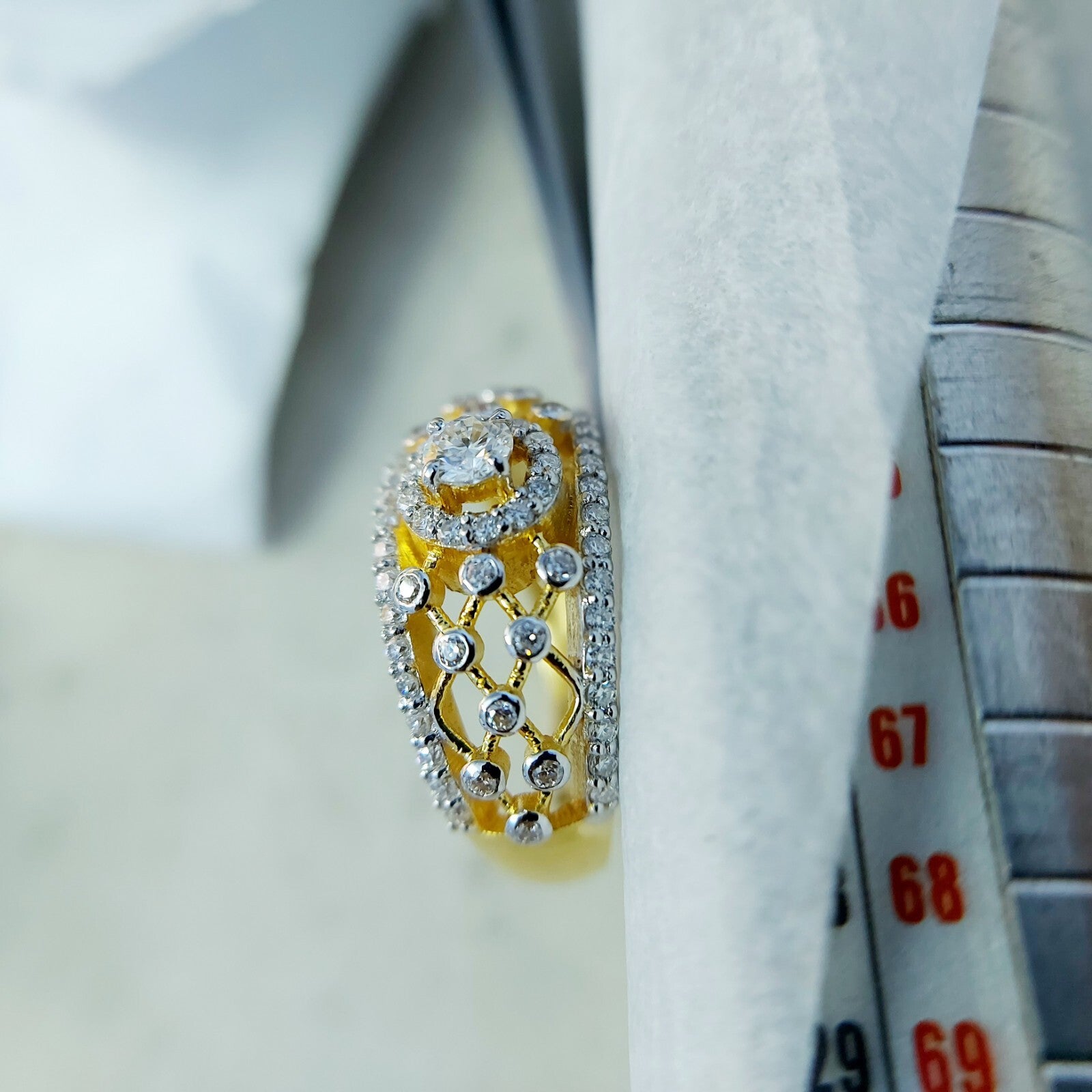 Lab Moissanite Engagement Ring Huge Solitaire Halo Anniversary Gift Ring Us5~15