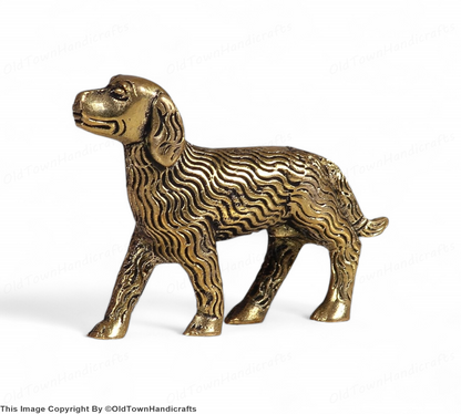Handcrafted Brass Dog Showpiece for Home Office Decor Dog Collectible Gift Item