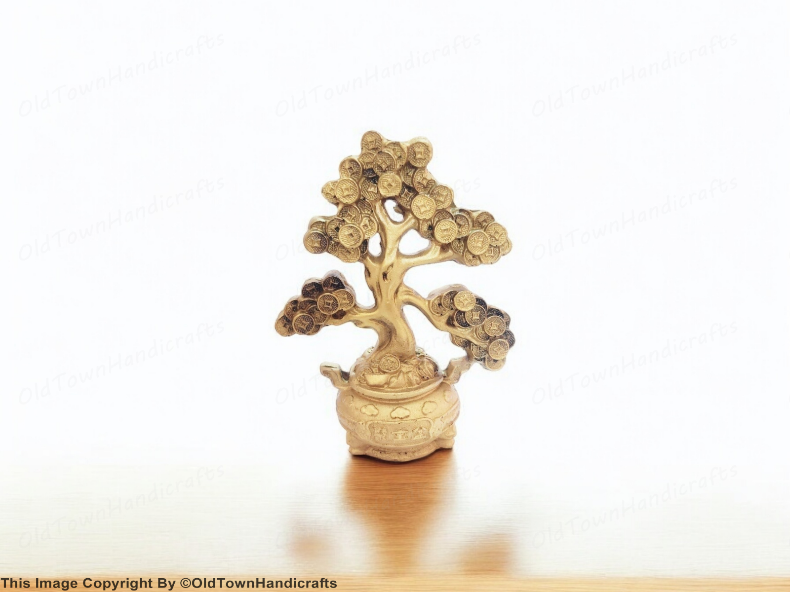Vastu Feng Shui Lucky Money Coin Tree for Wealth Success Good Luck Home Office