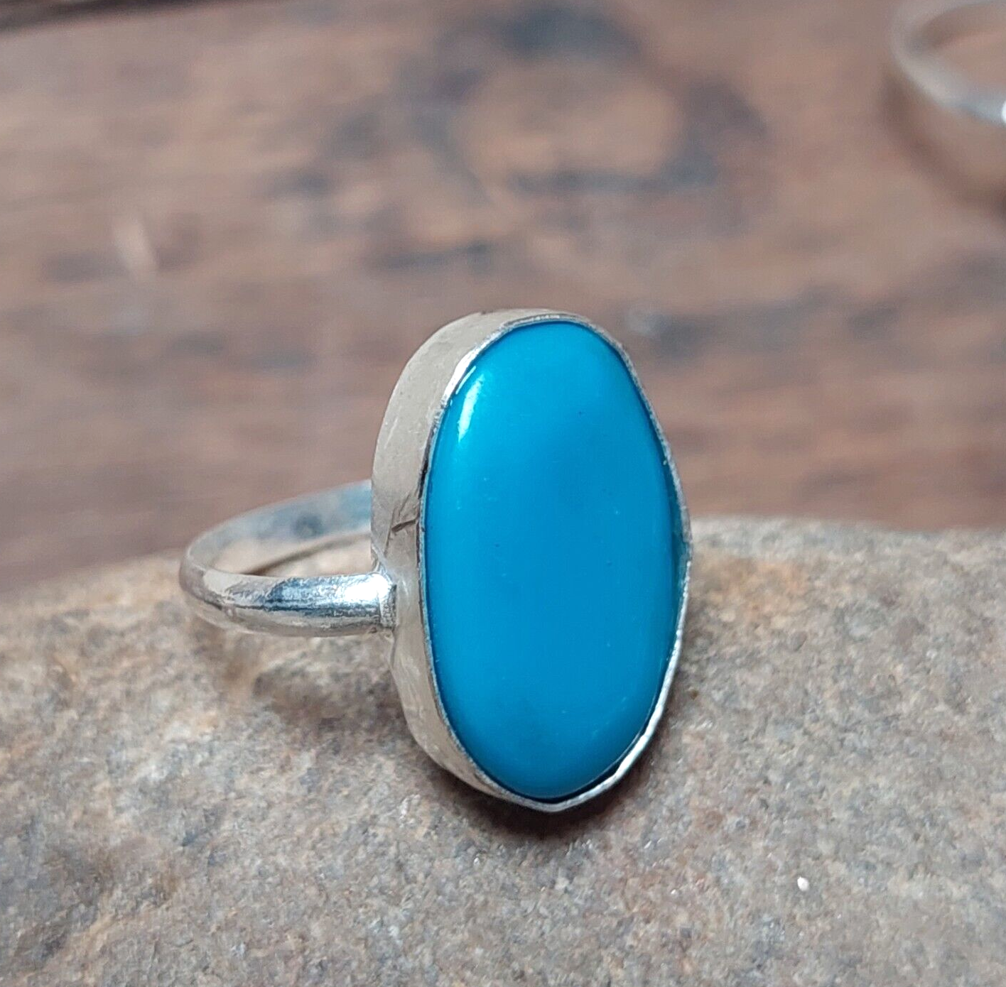 Sleeping Beauty Turquoise Sterling Silver Ring,Gift For Unisex,Anniversary Gift