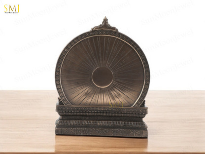 Shiv Family Copper Finish Sitting Shiva Parvati Ganesh Home Temple Decor Gift