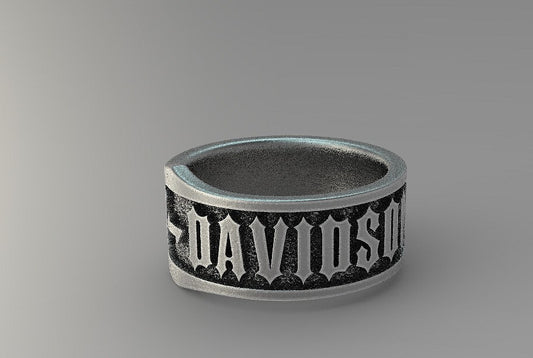 925 Sterling Silver Harley Davidson Iconic Band Ring US5~15 Stylish Design Ring