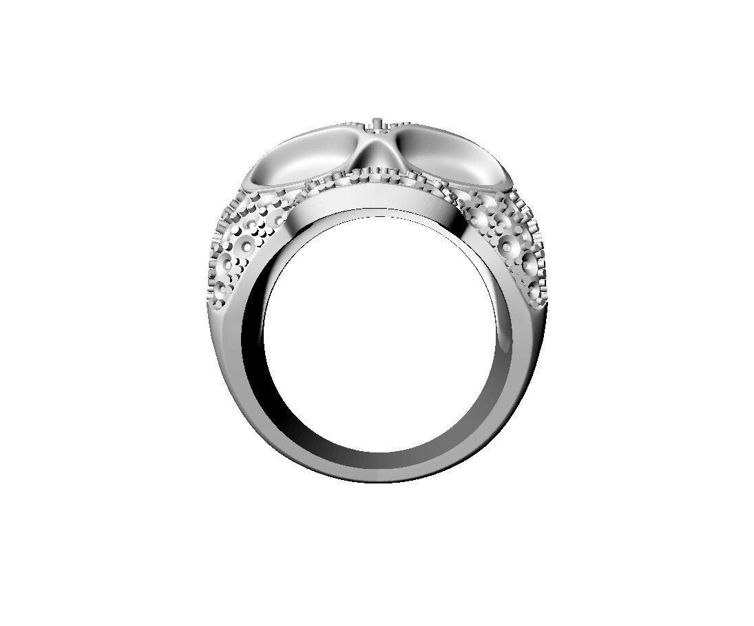 Full Moissanite Handmade Skull Ring Biker Punk Gothic Jewelry 925 Silver US7~15