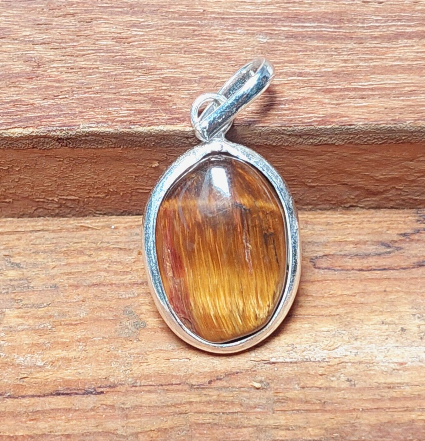 Natural Tiger Eye Pendant,925 Sterling Silver Tiger Eye Womens Jewelry Gift
