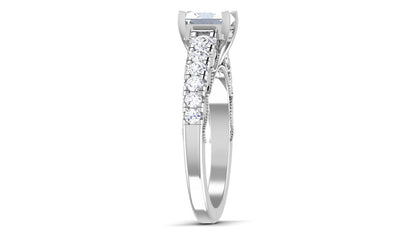 925 Sterling Silver Princess Cut Engagement Ring Lab Diamond Wedding Ring US5-15
