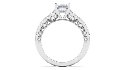 925 Sterling Silver Princess Cut Engagement Ring Lab Diamond Wedding Ring US5-15