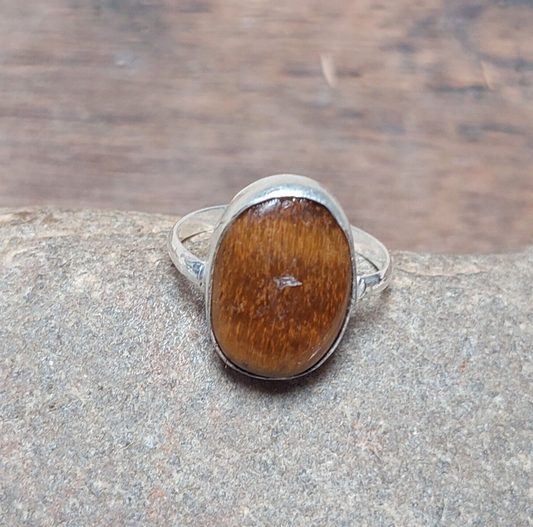 925 Sterling Silver Brown Gemstone Tiger Eye Ring,Oval Tiger Eye Ring For Men
