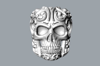 925 Sterling Silver Biker Skull Ring Gothic Rider US5-15 Fashion Jewelry For Men