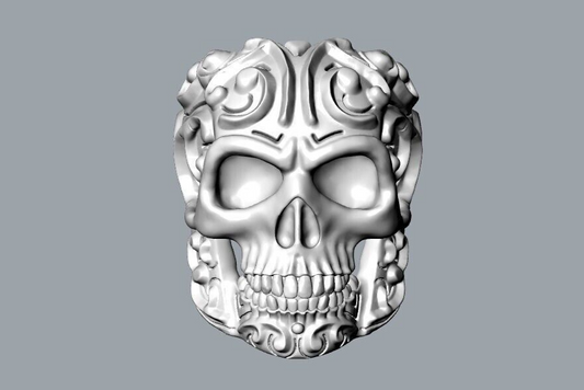 925 Sterling Silver Biker Skull Ring Gothic Rider US5-15 Fashion Jewelry For Men