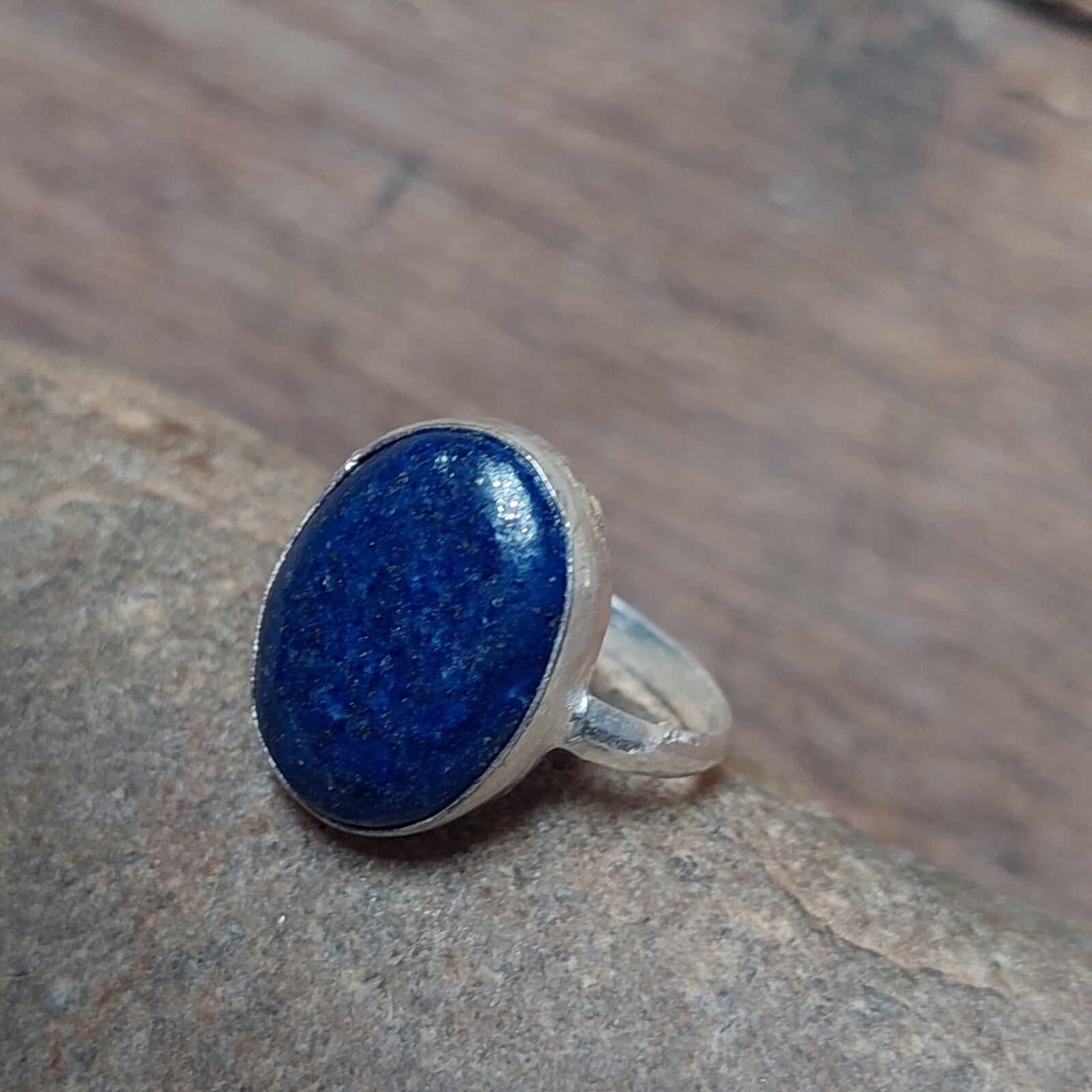 Blue Lapis Ring,925 Sterling Silver Ring,Oval Lapis Lazuli Ring,Birthday Gift
