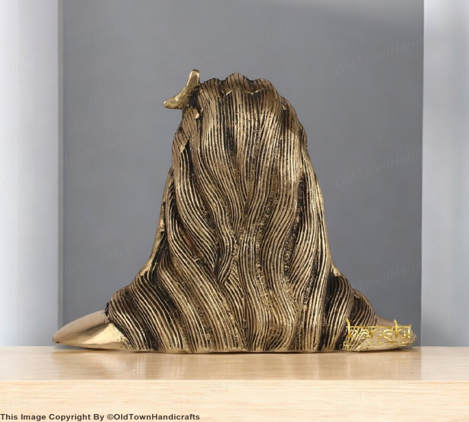 Brass Adiyogi Shiva Statue Lord Shiva Idol for Home Decor Shiva Statue Gift  4"