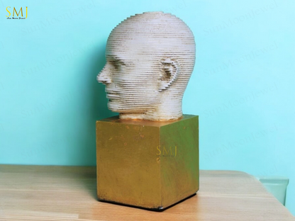 Resin Man Head For Home Decor Man Head Showpiece Man Head Statue Man Head Gift