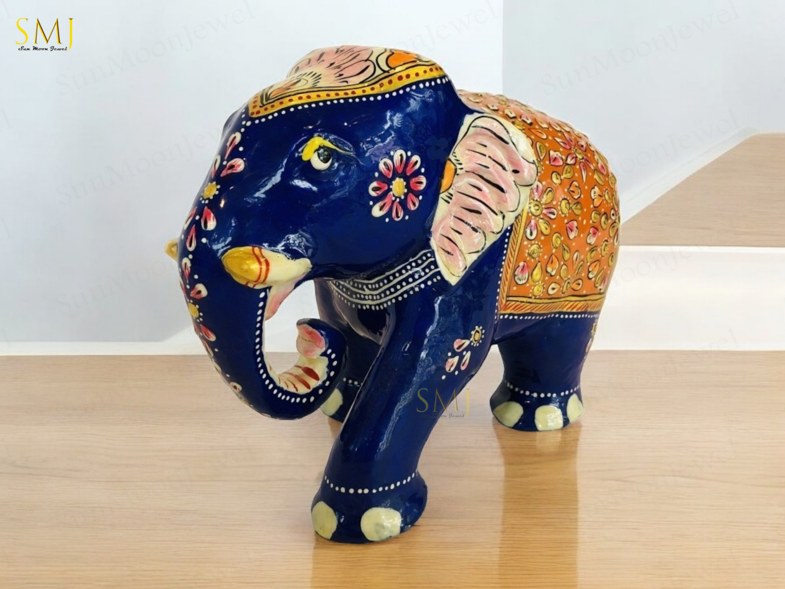 Trunk Down Elephant Handmade Trunk Down Elephant Statue Luck & Prosperity Decor