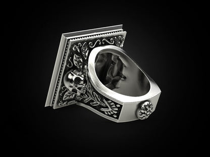 Big Men Gothic Biker Skull Ring 925 Sterling Silver Vintage Style Jewelry US5~15