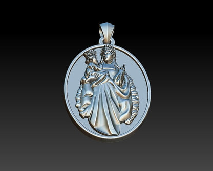 Saint Ann Medal Pendant Necklace Silver Catholic Prayer Gift US5~15 Religious