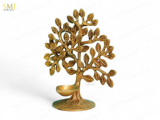 Brass Tree Diya Multiple Tree Diya Holders Tree Diya Wall Hanging Indian Decor