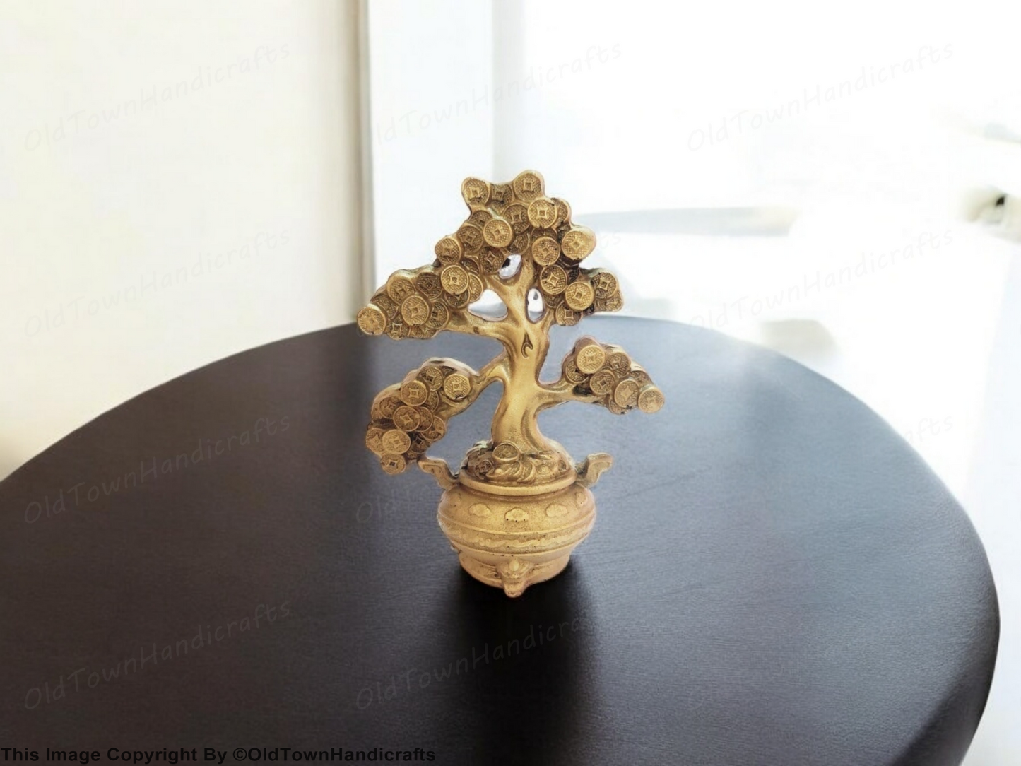 Vastu Feng Shui Lucky Money Coin Tree for Wealth Success Good Luck Home Office